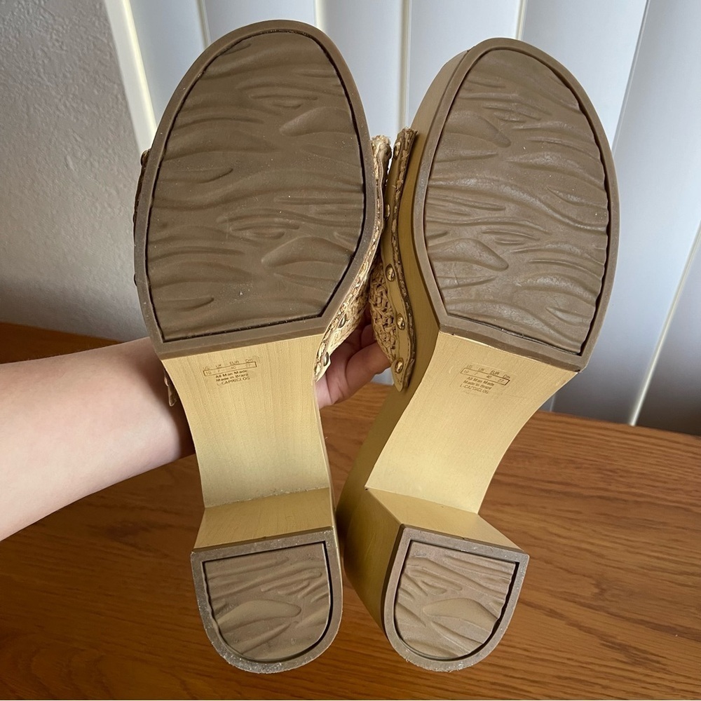 Franco Sarto Capri Clog Sandals Beige/Light Tan (Crudo) Size 10 - Picture 12 of 16